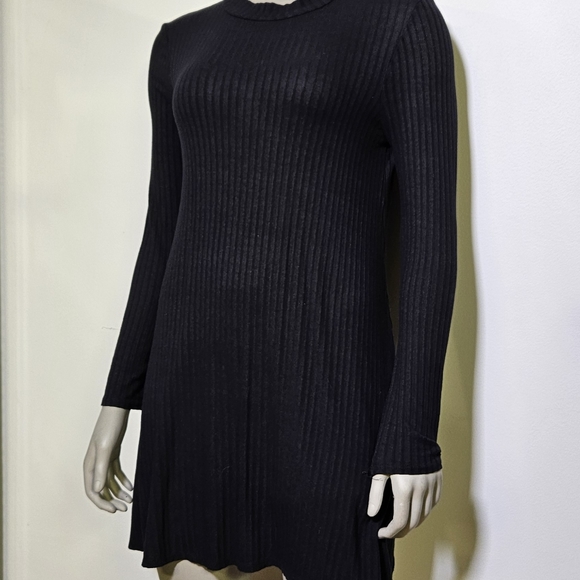 Pink Rose Black Sweater Dress, M - Picture 2 of 5